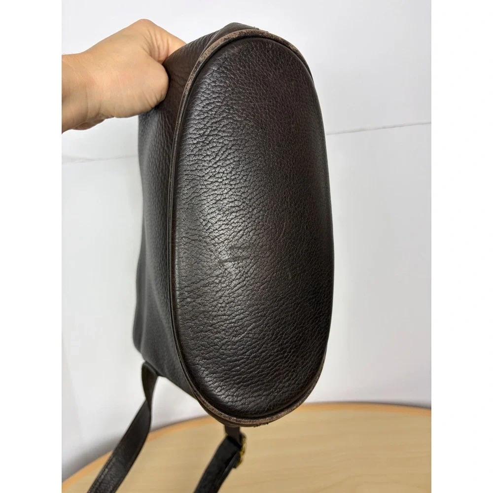 Coach Sonoma Small Bucket Zip Natural Grain Leather Crossbody Bag Brown 4907